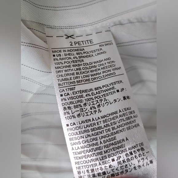 Banana Republic Petite Women's Blazer Jacket Beige Flax Working Cuffs Size 2P - Picture 13 of 16